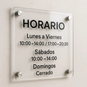 Cartel horario